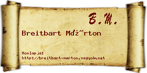 Breitbart Márton névjegykártya